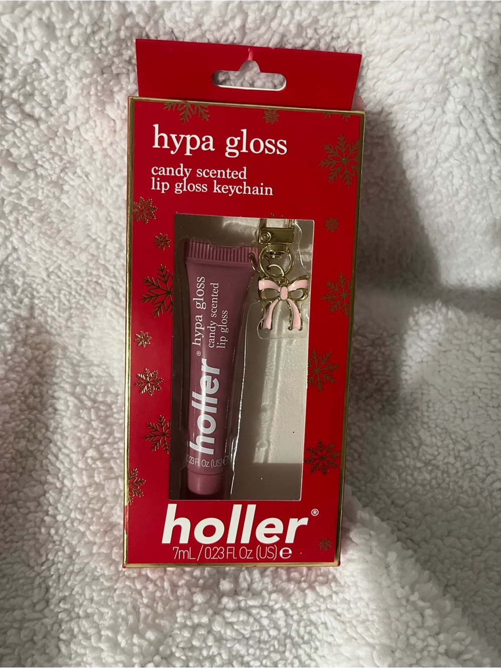Holler Hypa Gloss Candy Scented Lip Gloss Keychain - Pink